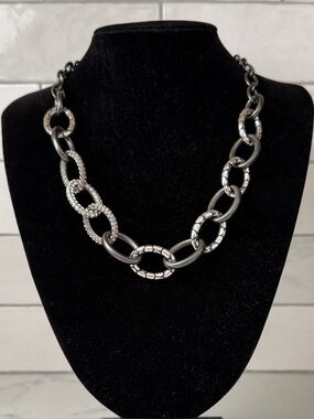 Brighton Pebble Pave Link Necklace